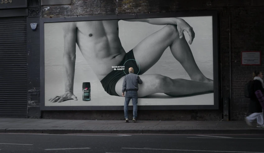 Article from www.thedrum.com with the title Ad of the Day: Lynx goes balls to the wall with scratch and sniff billboards