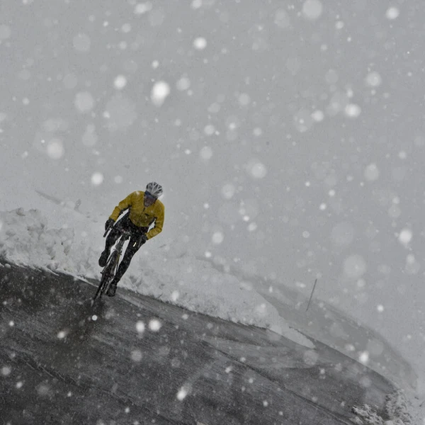 Image for Top of the Col de l'Iseran in a blizzard, June 2010.