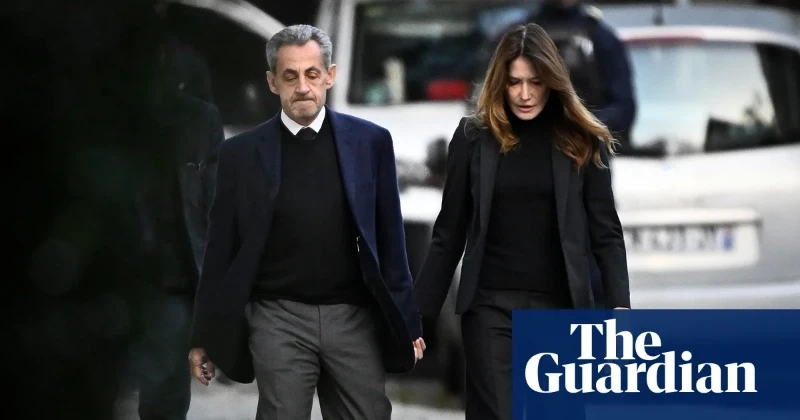 Article from www.theguardian.com with the title Nicolas Sarkozy enters prison to begin five-year sentence over criminal conspiracy
